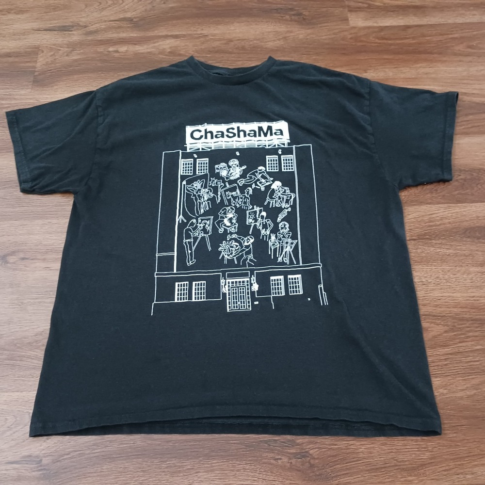 ChaShaMa NYC Black Graphic T-Shirt Size XL Artist Venue
